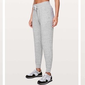 Lululemon Warm Down Jogger II 28" Heathered Melody Light Grey, Size 4